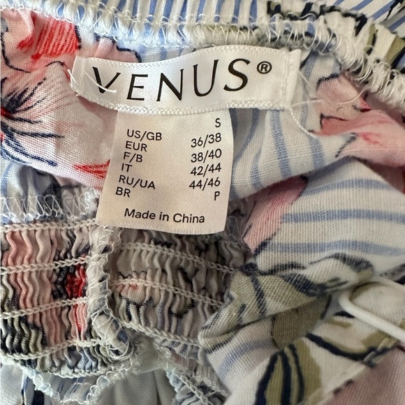 Venus Floral Striped Triangular High Neck Halter Dress - Picture 5 of 6